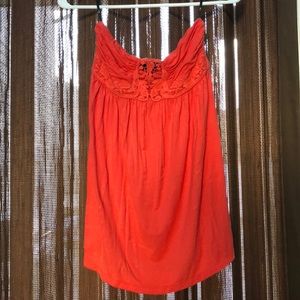 Forever 21 Salmon Laced Top